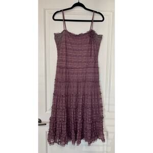 Max Studio Women’s Lace Midi Dress Size M – Mauve Lavender – Boho Romantic Style